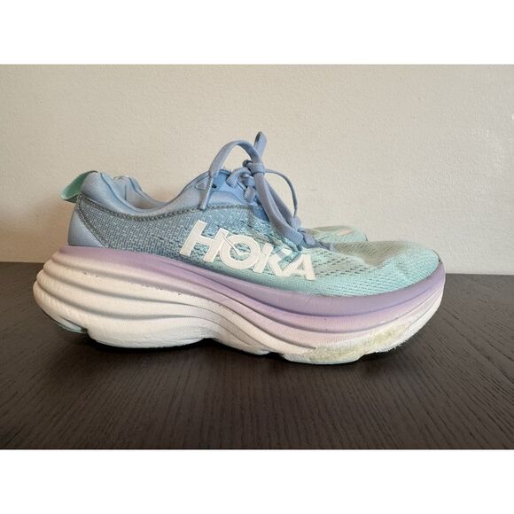 Hoka Shoes - Hoka One One Bondi 8 Womens 6 6B Shoes Blue Purple Running 1127952 Sneakers